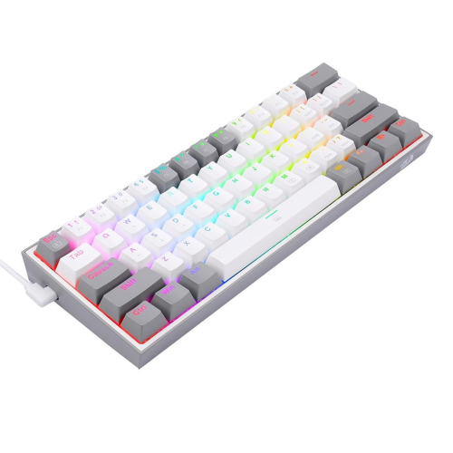 REDRAGON K617-RGB Fizz RGB White/Grey klawiatura USB Szary, Biały-25756841