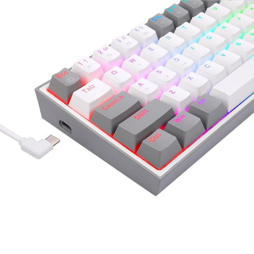 REDRAGON K617-RGB Fizz RGB White/Grey klawiatura USB Szary, Biały-25756843