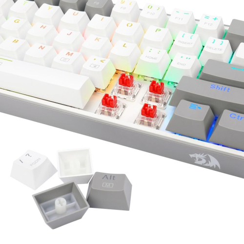 REDRAGON K617-RGB Fizz RGB White/Grey klawiatura USB Szary, Biały-25756844