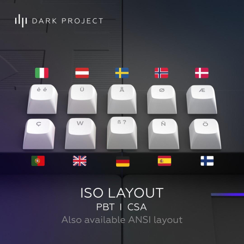 Dark Project DPKB_BUSHIDO_87_ISO klawiatura Gaming USB QWERTZ Duński, Angielski, Fiński, Niemiecki, Skandynawia, Norwe