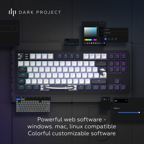 Dark Project DPKB_BUSHIDO_87_ISO klawiatura Gaming USB QWERTZ Duński, Angielski, Fiński, Niemiecki, Skandynawia, Norwe