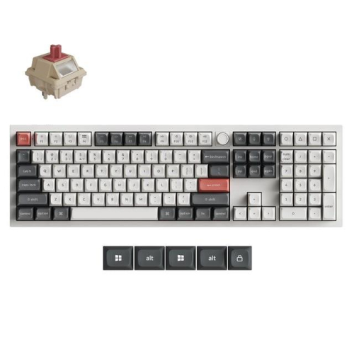Keychron Q6 Ultra 8K klawiatura Uniwersalne USB + RF Wireless + Bluetooth Biały