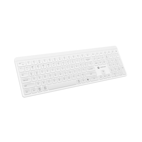 NATEC KLAWIATURA TANG US BEZPRZEWODOWA BT + 2.4GHZ CICHA SLIM BIAŁA-25756986