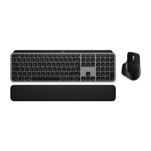 Logitech Master MX Keys S Combo for Mac klawiatura Dołączona myszka Dom/Biuro RF Wireless + Bluetooth QWERTY Amerykań