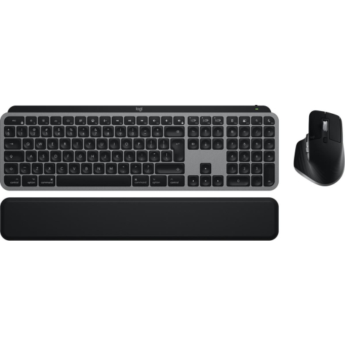 Logitech Master MX Keys S Combo for Mac klawiatura Dołączona myszka Dom/Biuro RF Wireless + Bluetooth QWERTY Amerykań