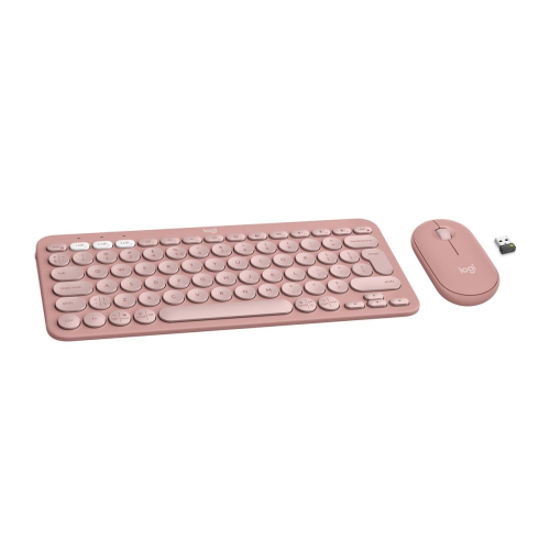Logitech Pebble 2 Combo klawiatura Dołączona myszka Uniwersalne RF Wireless + Bluetooth QWERTY Amerykański międzynar