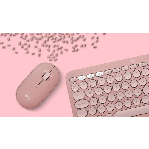 Logitech Pebble 2 Combo klawiatura Dołączona myszka Uniwersalne RF Wireless + Bluetooth QWERTY Amerykański międzynar