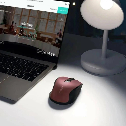 Mysz optyczna Ugreen MU006 bezprzewodowa USB 2.4GHz / Bluetooth 5.0 4000 DPI - czerwona-25757617