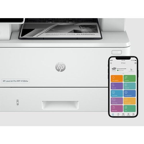 HP LaserJet Pro 4102fdn Multifunction Czerń i biel Drukarka, Tylko Ethernet; Kopiarka, skaner-25759189