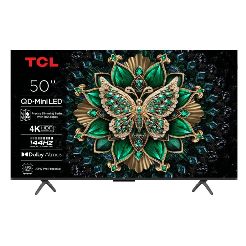 TCL 50Q6C Telewizor 127 cm (50") 4K Ultra HD Smart TV Wi-Fi Metaliczny