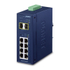 PLANET IP30 Industrial L2/L4 8-Port switch zarządzalny L2/L4 Gigabit Ethernet (10/100/1000) Niebieski