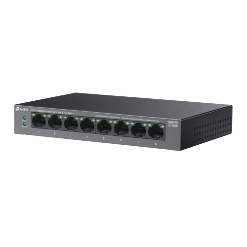 TP-Link LiteWave LS108GP przełącznik sieciowy Nie zarządzany Gigabit Ethernet (10/100/1000) Obsługa PoE Czarny-25801