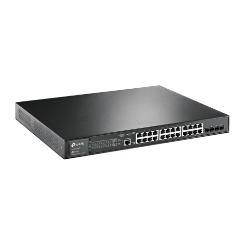 TP-Link JetStream TL-SG3428MP przełącznik sieciowy Zarządzany L2+ Gigabit Ethernet (10/100/1000) Obsługa PoE 1U Czarny