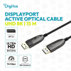 Kabel połączeniowy hybrydowy DisplayPort AOC DP-DP M/M DP 2.1 8K@120Hz 54Gbps UHBR13.5, 4K@240Hz, z zatrzaskami, czarn