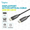 Kabel połączeniowy hybrydowy DisplayPort AOC DP-DP M/M DP 2.1 8K@120Hz 54Gbps UHBR13.5, 4K@240Hz, z zatrzaskami, czarn