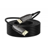 Kabel połączeniowy hybrydowy DisplayPort AOC DP-DP M/M DP 2.1 8K@120Hz 54Gbps UHBR13.5, 4K@240Hz, z zatrzaskami, czarn