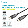 Kabel połączeniowy hybrydowy DisplayPort AOC DP-DP M/M DP 2.1 8K@120Hz 54Gbps UHBR13.5, 4K@240Hz, z zatrzaskami, czarn