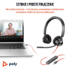 POLY Zestaw słuchawkowy Blackwire 3320 Stereo USB-C z certyfikatem Microsoft Teams + przejściówka USB-C/A-25920540