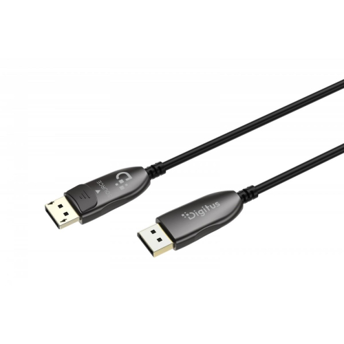 Kabel połączeniowy hybrydowy DisplayPort AOC DP-DP M/M DP 2.1 8K@120Hz 54Gbps UHBR13.5, 4K@240Hz, z zatrzaskami, czarny 70m