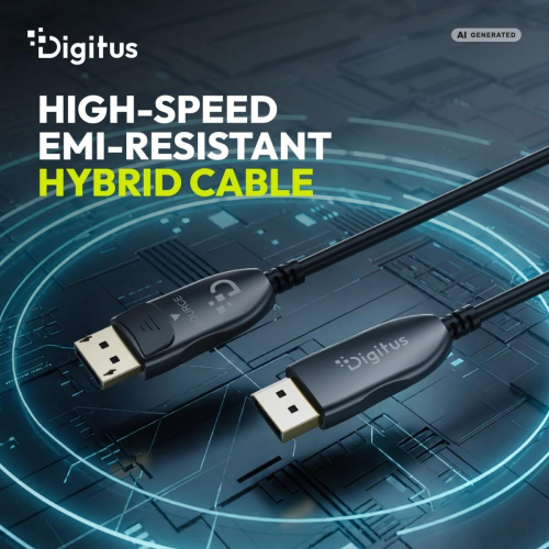 Kabel połączeniowy hybrydowy DisplayPort AOC DP-DP M/M DP 2.1 8K@120Hz 54Gbps UHBR13.5, 4K@240Hz, z zatrzaskami, czarn