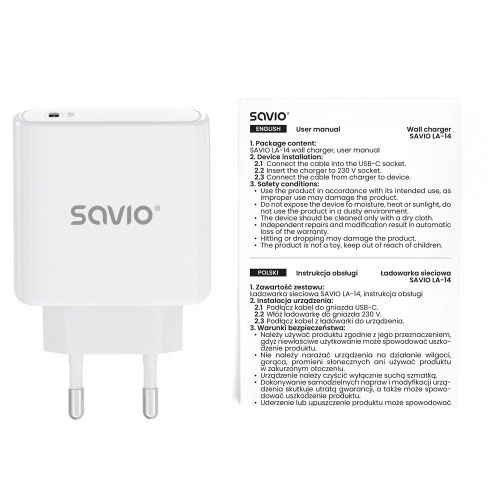 Ładowarka sieciowa 20W Power Delivery 3.0, Biała LA-14-25907068