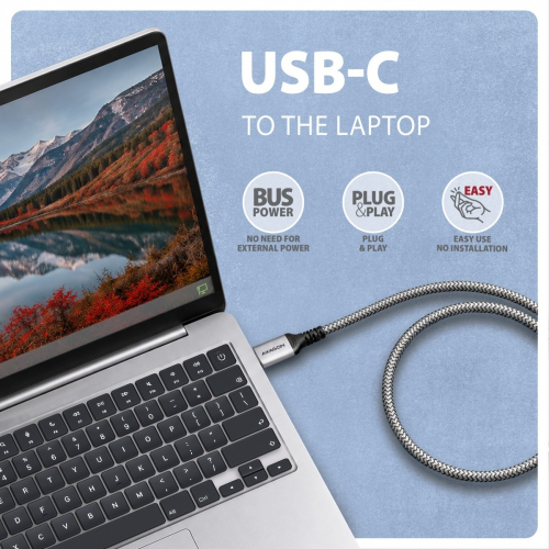 ADE-CM30 USB-C Gigabit Ethernet adapter z zintegrowanym kablem sieciowym CAT6 RJ-45 3 m-25907207