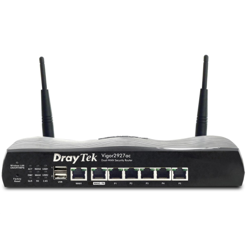 DrayTek Vigor2927ac router bezprzewodowy Gigabit Ethernet Dual-band (2.4 GHz/5 GHz) 4G Czarny
