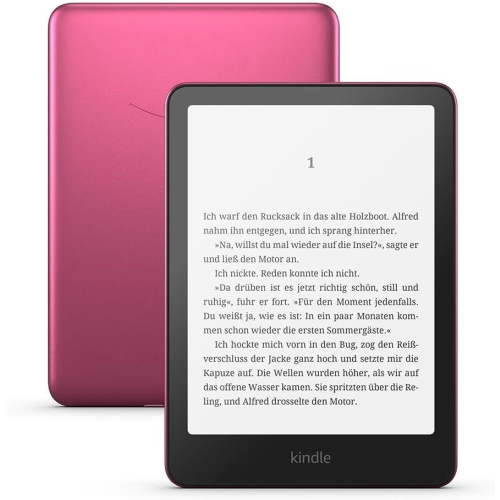 Czytnik E-booków Kindle Paperwhite (12 Generacja) 2024 7” glare-free 32GB Wi-Fi bezprzewodowe ładowanie ( bez reklam) Metallic Rapsberry