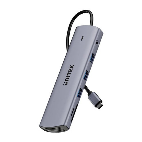 UNITEK HUB USB-C 11W1 2X 4K30HZ RJ45 PD 100W SD