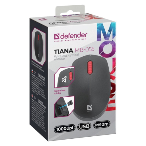 DEFENDER MYSZ BEZPRZEWODOWA TIANA MB-055 RF SILENT 1000dpi 3P-25953178