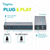HUB przemysłowy 10-portowy USB 3.2 Gen1 5Gbit/s, 10x USB-A, host USB-B, obudowa metalowa IP30 szyna DIN, zasilanie 12V 