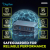 HUB przemysłowy 4-portowy USB 3.2 Gen1 5Gbit/s, 4x USB-A, host USB-B, obudowa metalowa IP30, szyna DIN, zasilanie 12V D