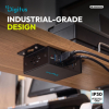 HUB przemysłowy kompaktowy 4-portowy USB 3.2 Gen1 5Gbit/s, 4x USB-A, host USB-C, metal IP30, porty przykręcane, zasila