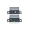 HUB przemysłowy kompaktowy 4-portowy USB 3.2 Gen1 5Gbit/s, 2x USB-A + 2x USB-C, host USB-C, porty przykręcane, metal I