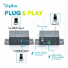 HUB przemysłowy kompaktowy 4-portowy USB 3.2 Gen1 5Gbit/s, 2x USB-A + 2x USB-C, host USB-C, porty przykręcane, metal I