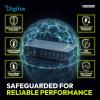 HUB przemysłowy 7-portowy USB 3.2 Gen1 5Gbit/s, 7x USB-A, host USB-B, obudowa metalowa IP30, szyna DIN, zasilanie 12V D