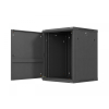 Szafa instalacyjna rack wisząca 19 cali 15U 600x600 czarna drzwi metalowe (flat pack)-26097771