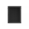 Szafa instalacyjna rack wisząca 19 cali 15U 600x450 czarna drzwi perforowane (flat pack)