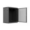 Szafa instalacyjna rack wisząca 19 cali 15U 600x450 czarna drzwi perforowane (flat pack)-26097786