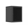 Szafa instalacyjna rack wisząca 19 cali 15U 600x600 czarna drzwi perforowane (flat pack)-26097797