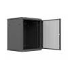 Szafa instalacyjna rack wisząca 19 cali 15U 600x600 czarna drzwi perforowane (flat pack)-26097800
