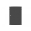 Szafa instalacyjna rack wisząca 19 cali 18U 600x600 czarna drzwi metalowe (flat pack)