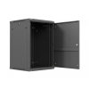 Szafa instalacyjna rack wisząca 19 cali 18U 600x600 czarna drzwi metalowe (flat pack)-26097814