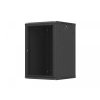 Szafa instalacyjna rack wisząca 19 cali 18U 600x600 czarna drzwi perforowane (flat pack)-26097838