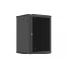 Szafa instalacyjna rack wisząca 19 cali 18U 600x600 czarna drzwi perforowane (flat pack)-26097839