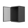 Szafa instalacyjna rack wisząca 19 cali 18U 600x600 czarna drzwi perforowane (flat pack)-26097841