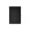 Szafa instalacyjna rack wisząca 19 cali 18U 600x600 czarna drzwi perforowane (flat pack)-26097849