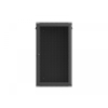 Szafa instalacyjna rack wisząca 19 cali 22U 600x450 czarna drzwi perforowane (flat pack)