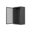 Szafa instalacyjna rack wisząca 19 cali 22U 600x450 czarna drzwi perforowane (flat pack)-26097869