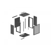 Szafa instalacyjna rack wisząca 19 cali 22U 600x450 czarna drzwi perforowane (flat pack)-26097876